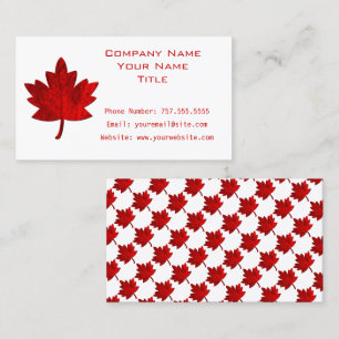 Carte De Visite Feuille d'érable du Canada par Shirley Taylor