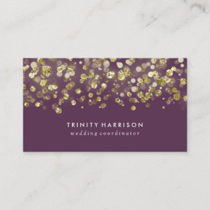 Carte De Visite Feuille d'or chic fascinante de Faux des parties