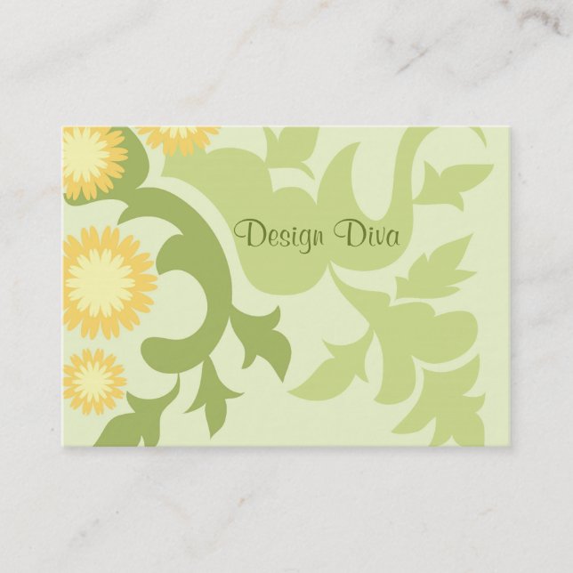 Carte De Visite Feuille floral (Devant)