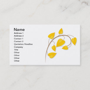 Carte De Visite Feuille jaune