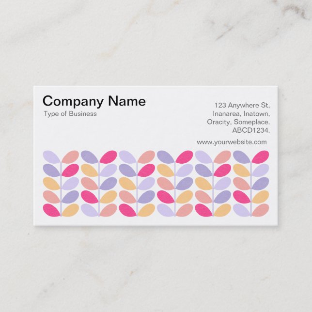 Carte De Visite Feuille rétro 01 (Devant)