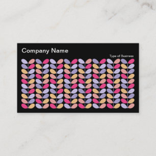 Carte De Visite Feuille rétro II 01 - Noir