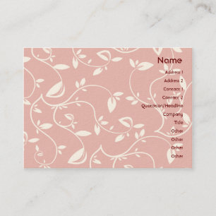 Carte De Visite Feuille rose - potelé