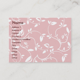 Carte De Visite Feuille rose - potelé