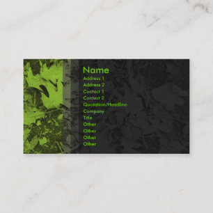 Carte De Visite Feuille - vert