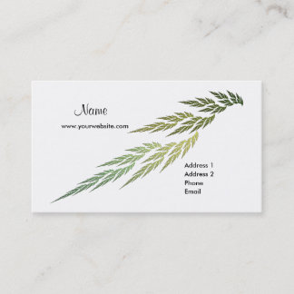 Carte De Visite Feuille vert de fractale