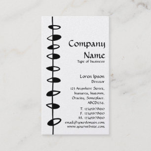 Carte De Visite Feuilles alternatifs - Noir sur Blanc (Platine)