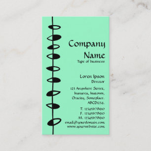 Carte De Visite Feuilles alternatifs - Noir sur Vert pâle 99FFCC
