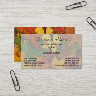 Carte De Visite Feuilles d'automne colorées, design abstrait