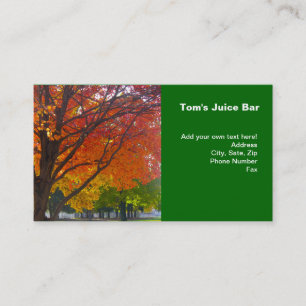 Carte De Visite Feuilles d'automne de la photo jaune et orange