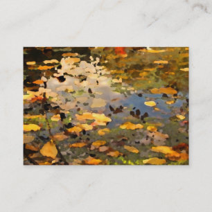 Carte De Visite Feuilles d'automne flottantes ATC Abstrait
