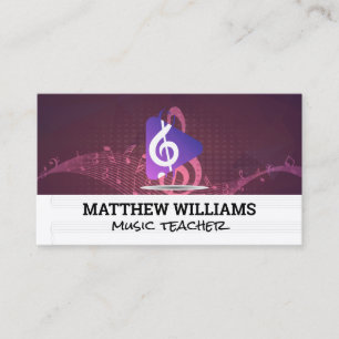 Carte De Visite Feuilles de musique musicales   Interprètes   Son