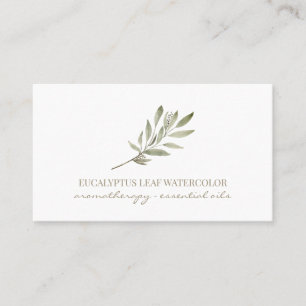 Carte De Visite Feuilles d'Eucalyptus Huiles essentielles rustique
