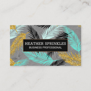 Carte De Visite Feuilles Palm Naturel