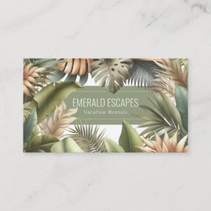 Carte de visite Feuilles Tropicales