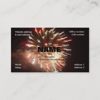 Carte De Visite Feux d'artifice