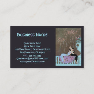 Carte De Visite Feux d'artifice Art Déco vintage Le Feu, George Ba