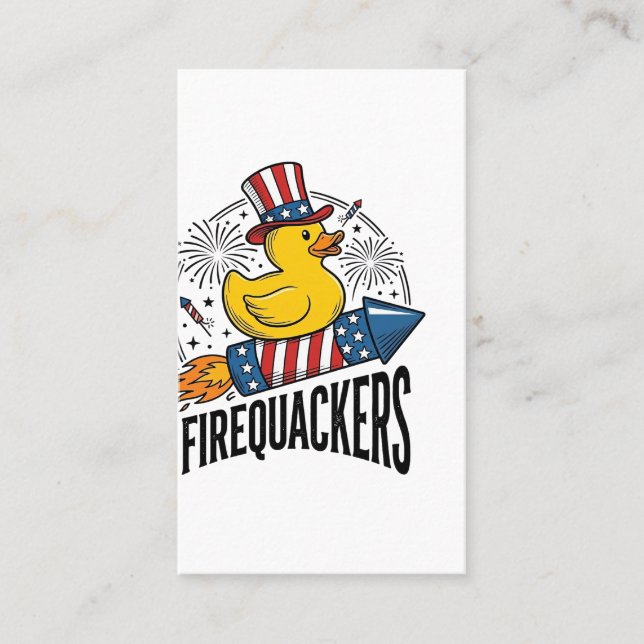 Carte De Visite Feux d'artifice Canard Patriotique Conception de c (Devant)