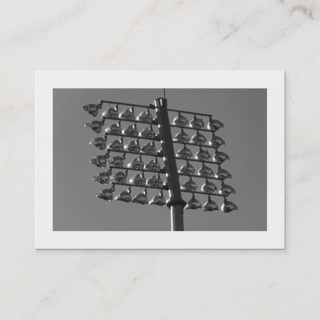 Carte De Visite Feux d'inondation (B&W) (Bordé) (Devant)