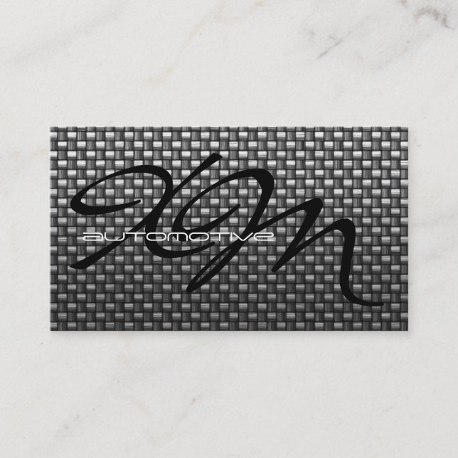 Carte De Visite Fibre noire de carbone texturisée (Devant)