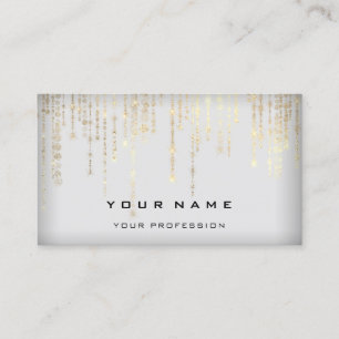 Carte De Visite Ficelles grises d'or de wedding planner