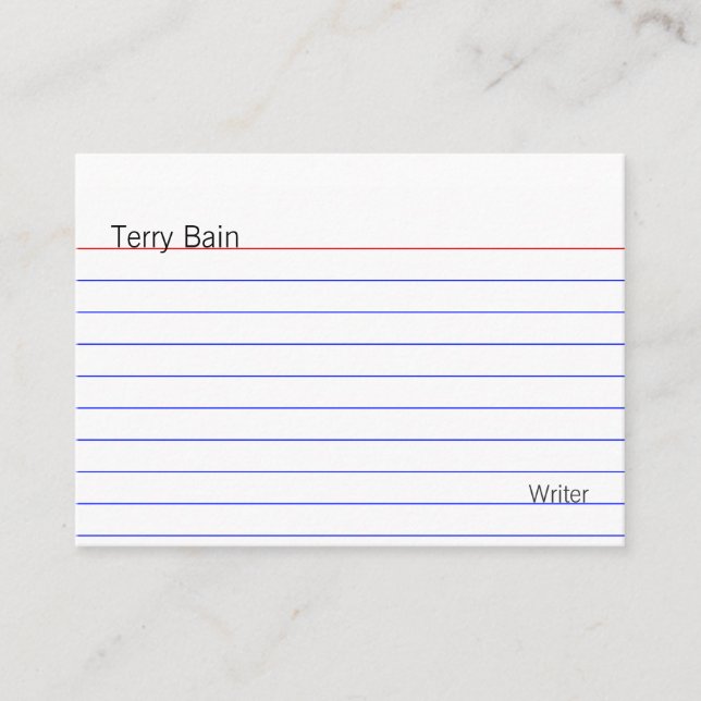 Carte De Visite Fiche (Devant)