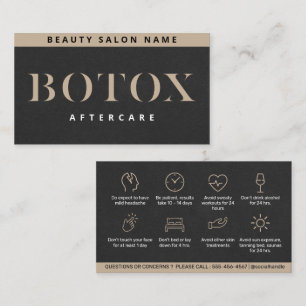 Carte De Visite Fiche d'information de luxe Botox Lip Filler