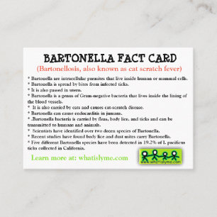 Carte De Visite Fiche d'information sur Bartonella