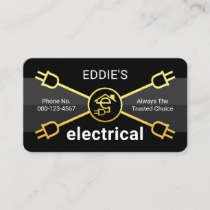 Carte De Visite Fiches de câblage électrique en or
