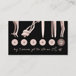 Carte De Visite Fidélité aux outils de maquillage Boucle de cils R