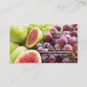 Carte De Visite Figues fraîches et raisins