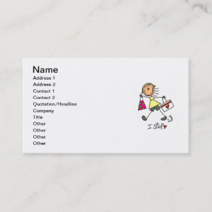 Carte De Visite Figure à bâtons de shopping