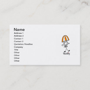 Carte De Visite Figure de bâton de parachutisme