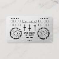 Fil argent de luxe moderne noir dj musique tourne-