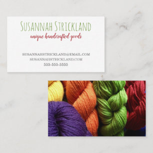 Carte De Visite Fil multicolore fait main