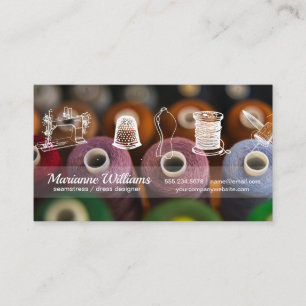 Carte De Visite Filet de couture   Outils de conception d'armoire