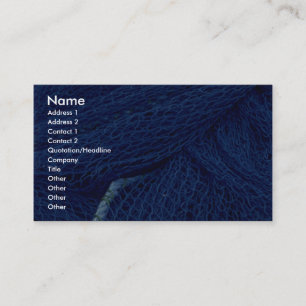 Carte De Visite Filet de pêche bleu