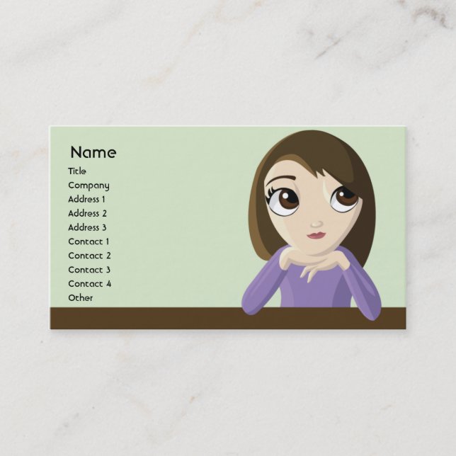 Carte De Visite Fille - Affaires (Devant)
