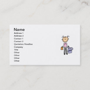 Carte De Visite Fille avec sac à dos