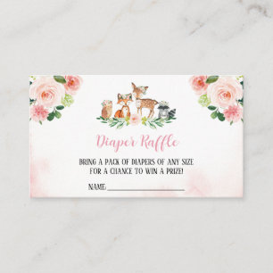 Carte De Visite Fille Baby shower de bois Déchets Raffle