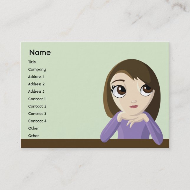 Carte De Visite Fille Chubby (Devant)