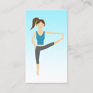 Carte De Visite Fille de yoga pose main au pied professeur de yoga