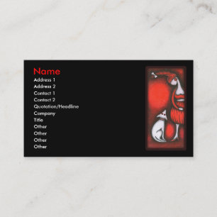 Carte De Visite Fille et chien