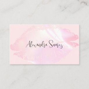 Carte De Visite Fille lèvres roses Artiste de maquillage féminine