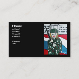 Carte De Visite Fille Soldat