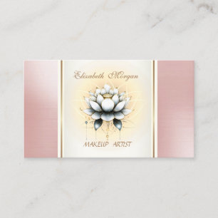 Carte De Visite Fille tendance moderne élégant Lotus blanc élégant