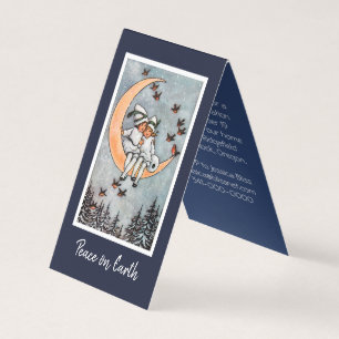 Carte De Visite Filles à l'invitation de ChristmasHoliday de lune