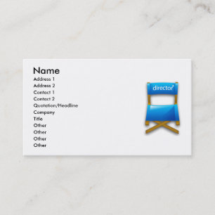 Carte De Visite film_017, Nom, Adresse 1, Adresse 2, Contact ...