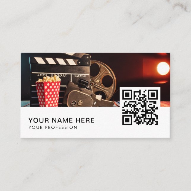 Carte De Visite Film réalisateur QR Code voiture d'affaires (Devant)