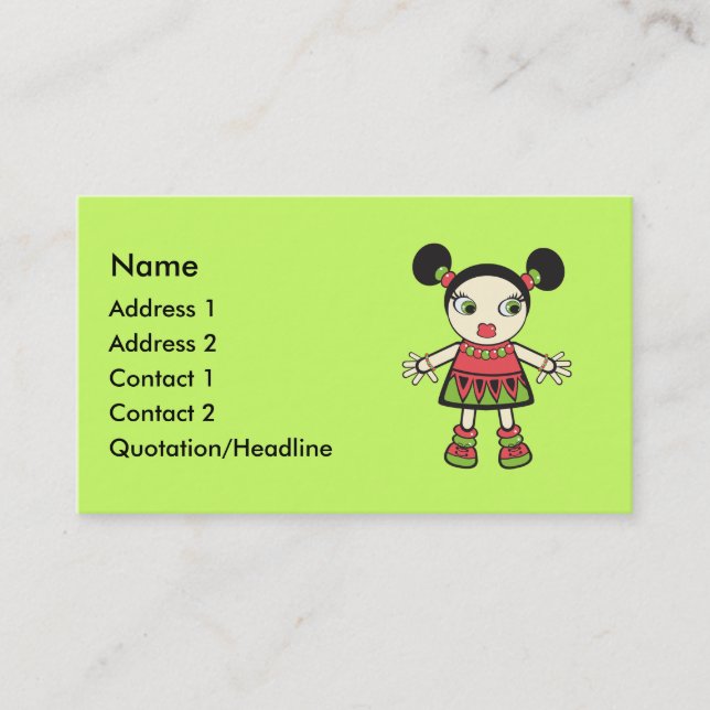 Carte De Visite Fils de pastèque (Devant)